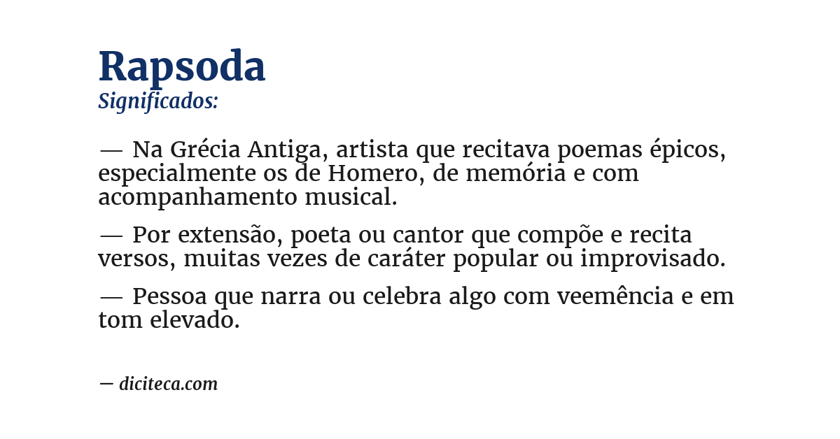 Significado de rapsoda