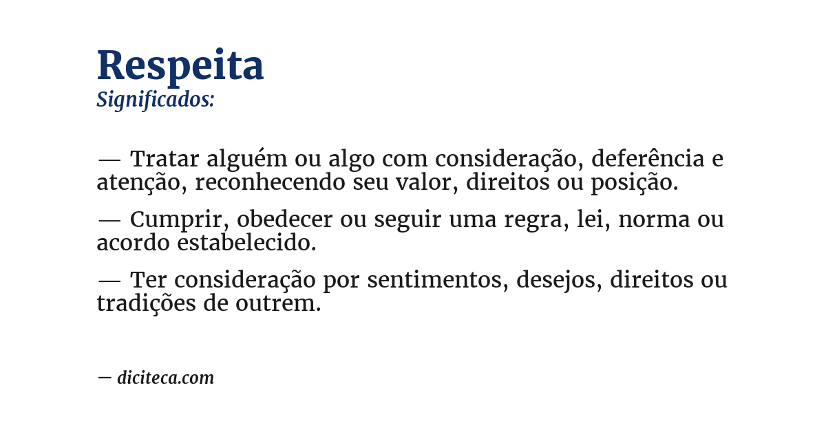 Significado de respeita