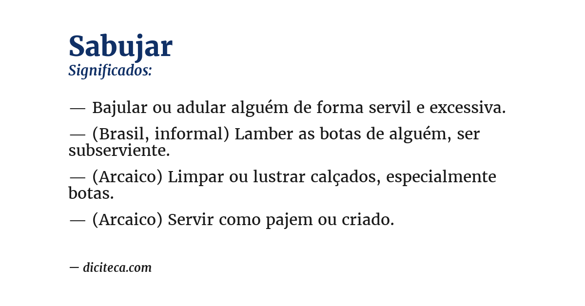 Significado de sabujar