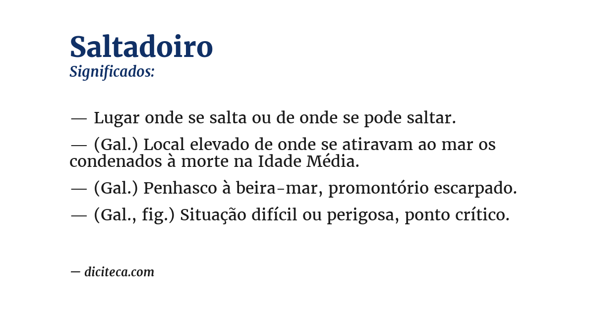 Significado de saltadoiro