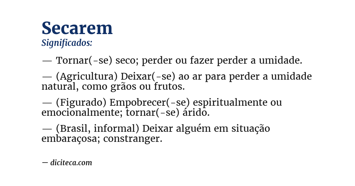 Significado de secarem