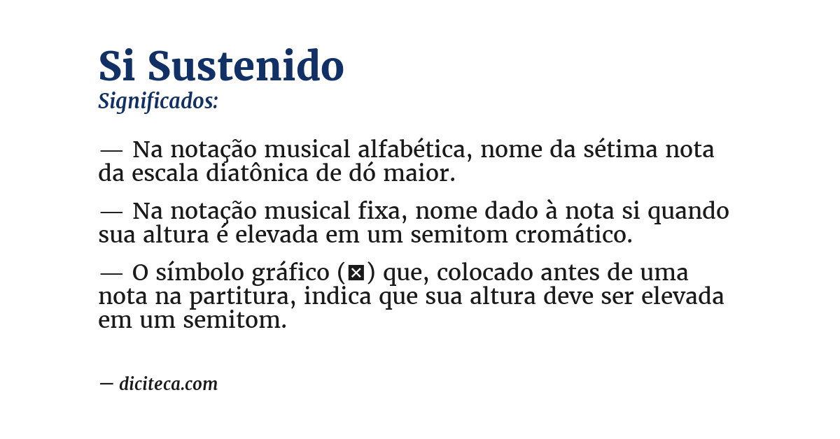 Significado de si sustenido