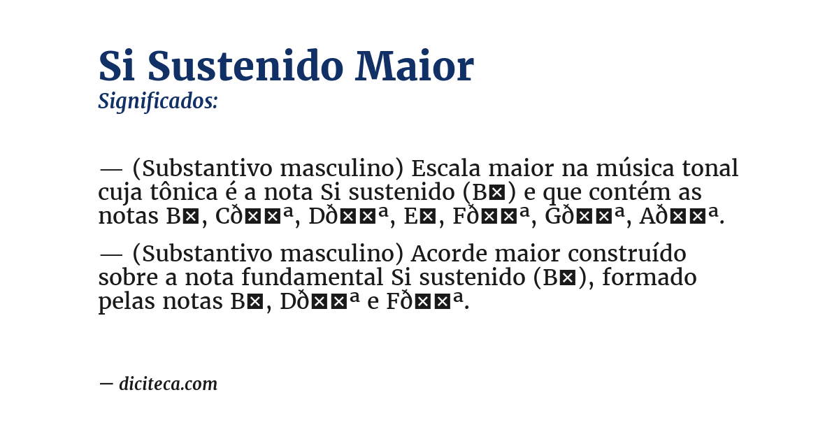 Significado de si sustenido maior