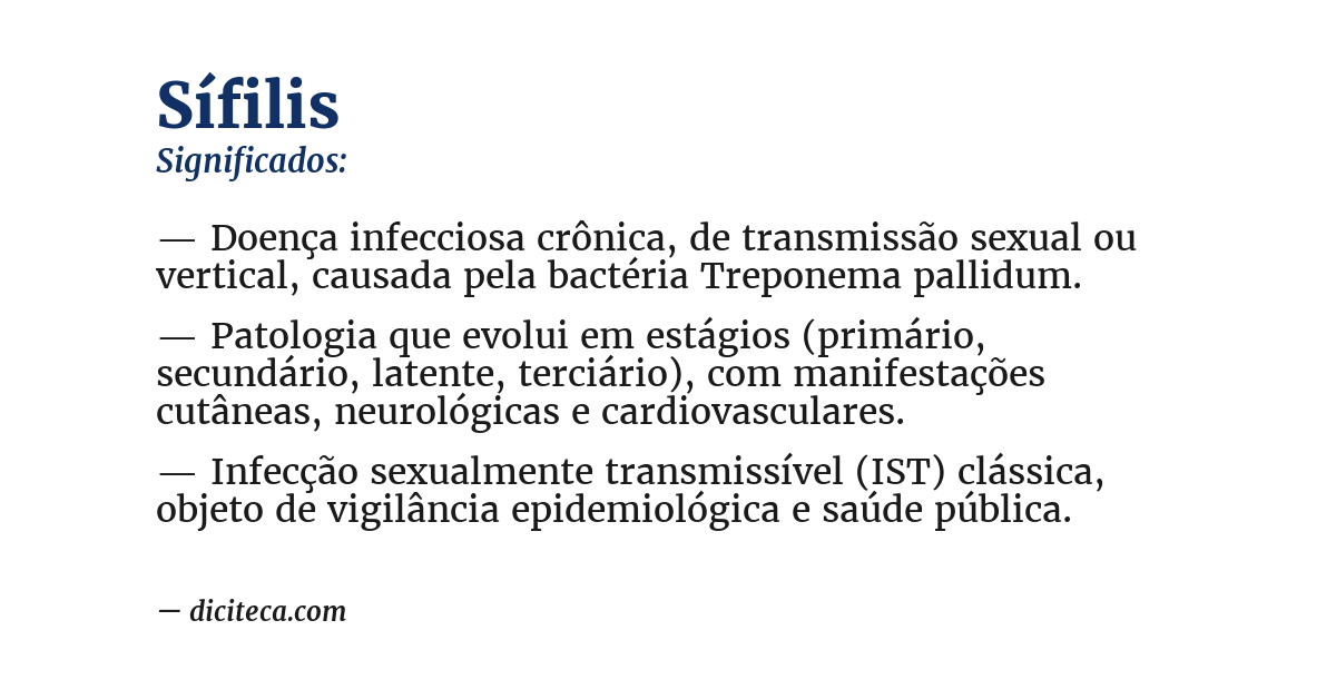 Significado de sífilis