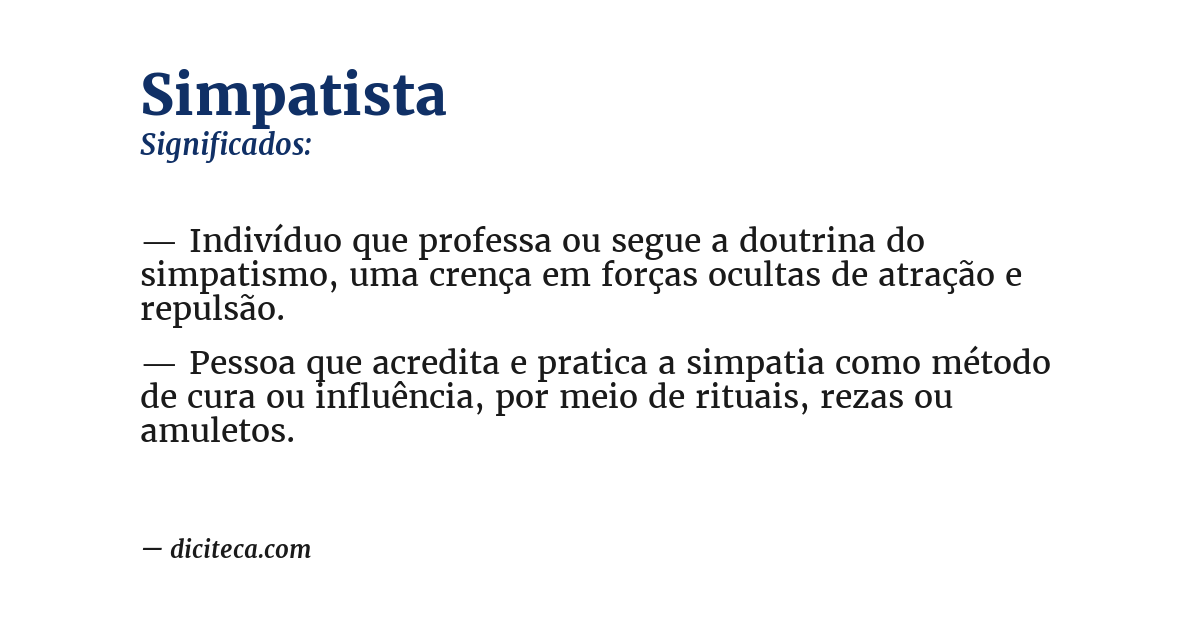 Significado de simpatista