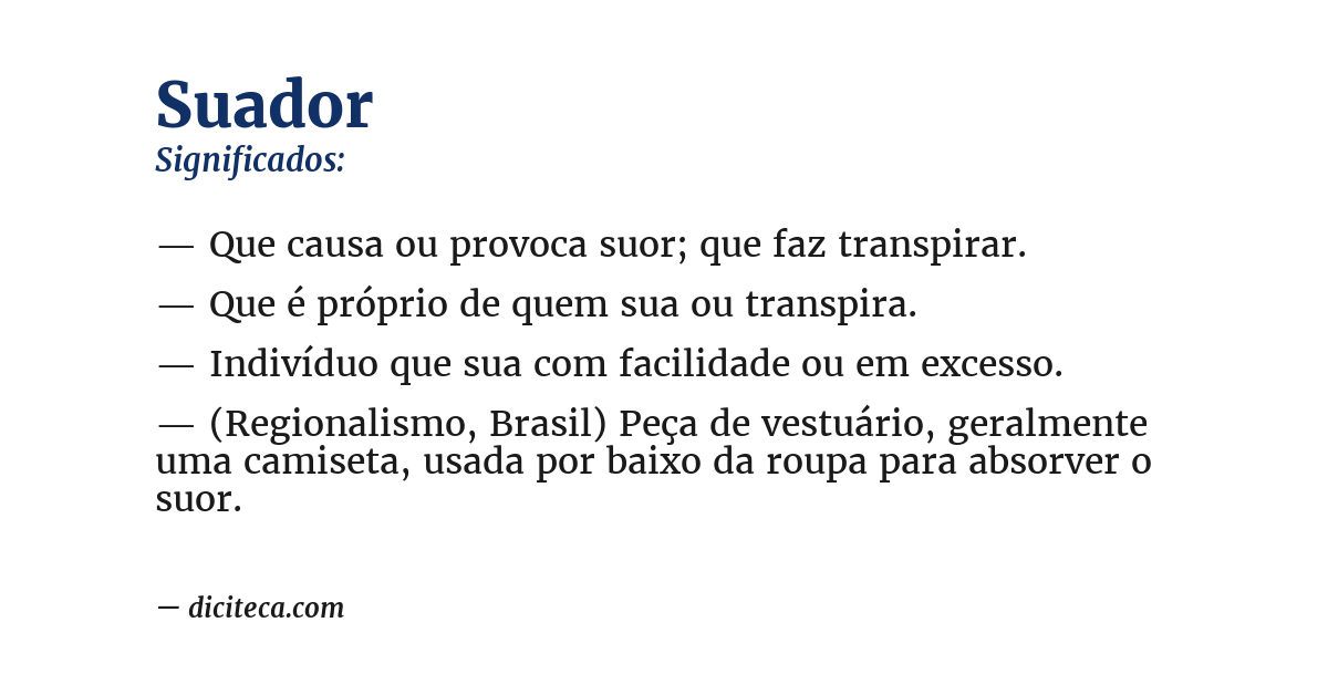 Significado de suador