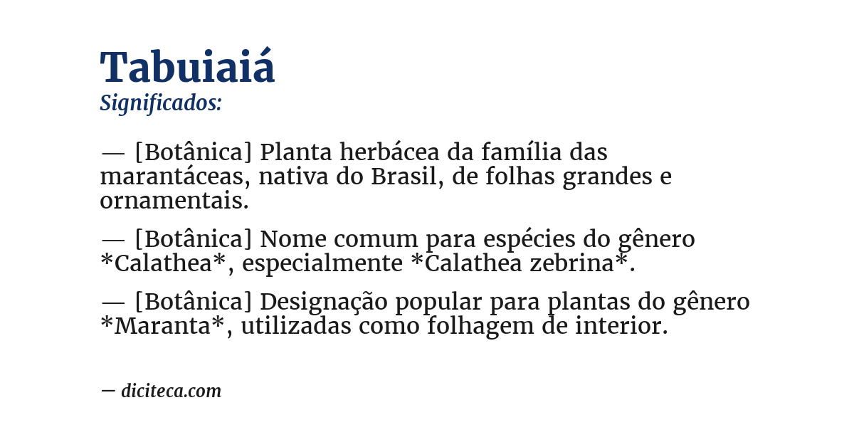Significado de tabuiaiá