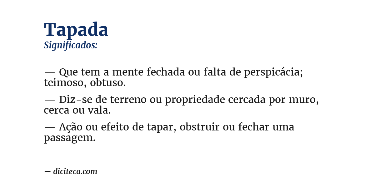Significado de tapada