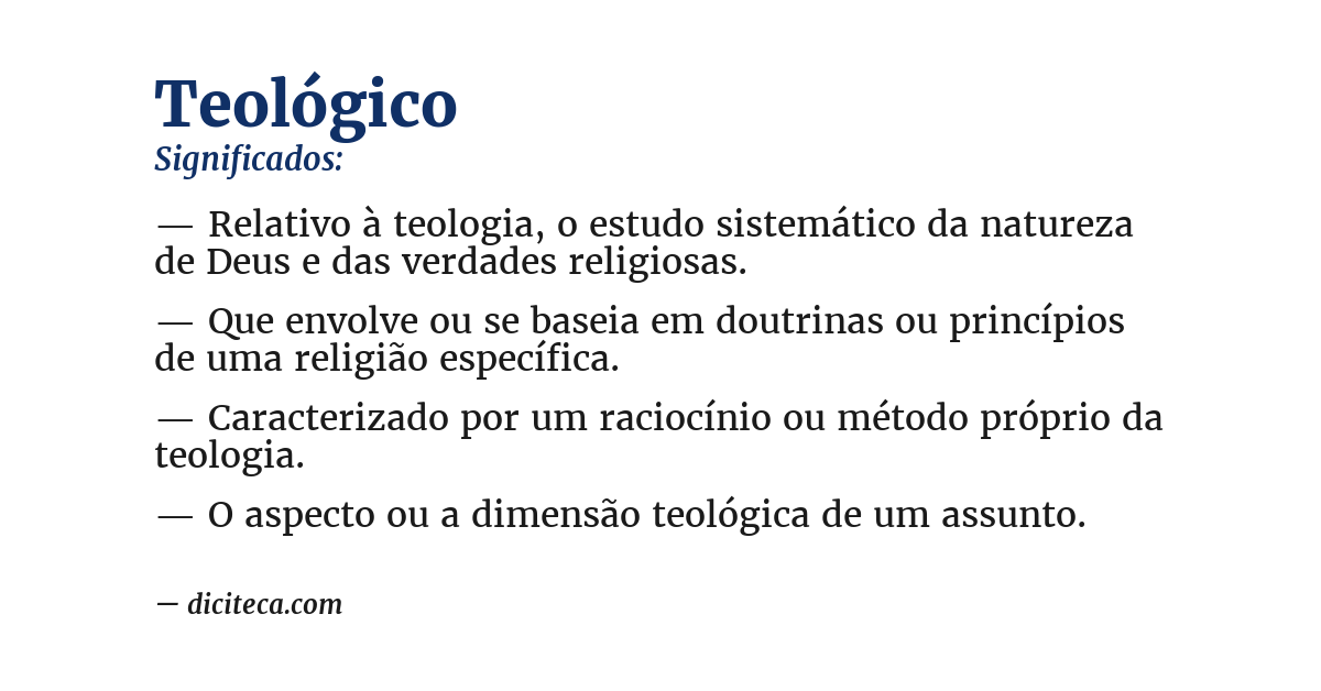Significado de teológico