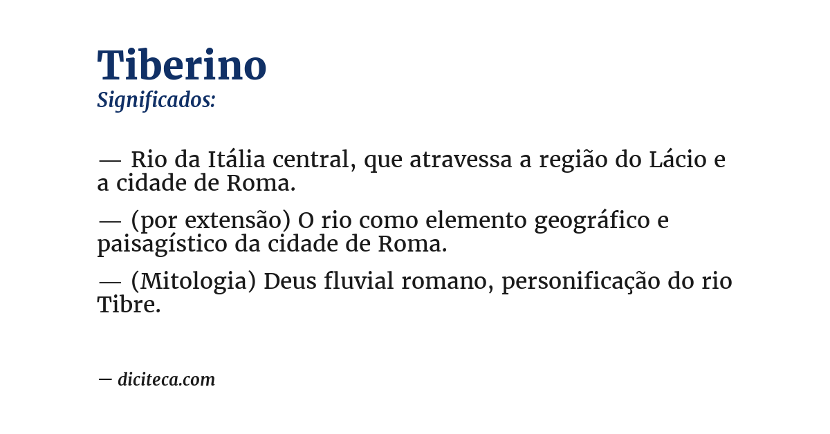 Significado de tiberino