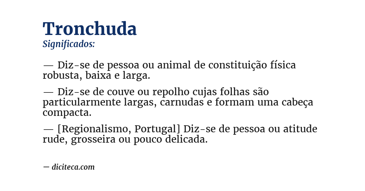 Significado de tronchuda