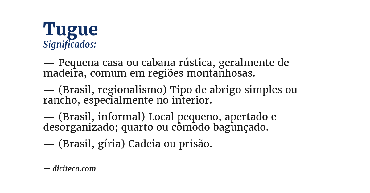 Significado de tugue