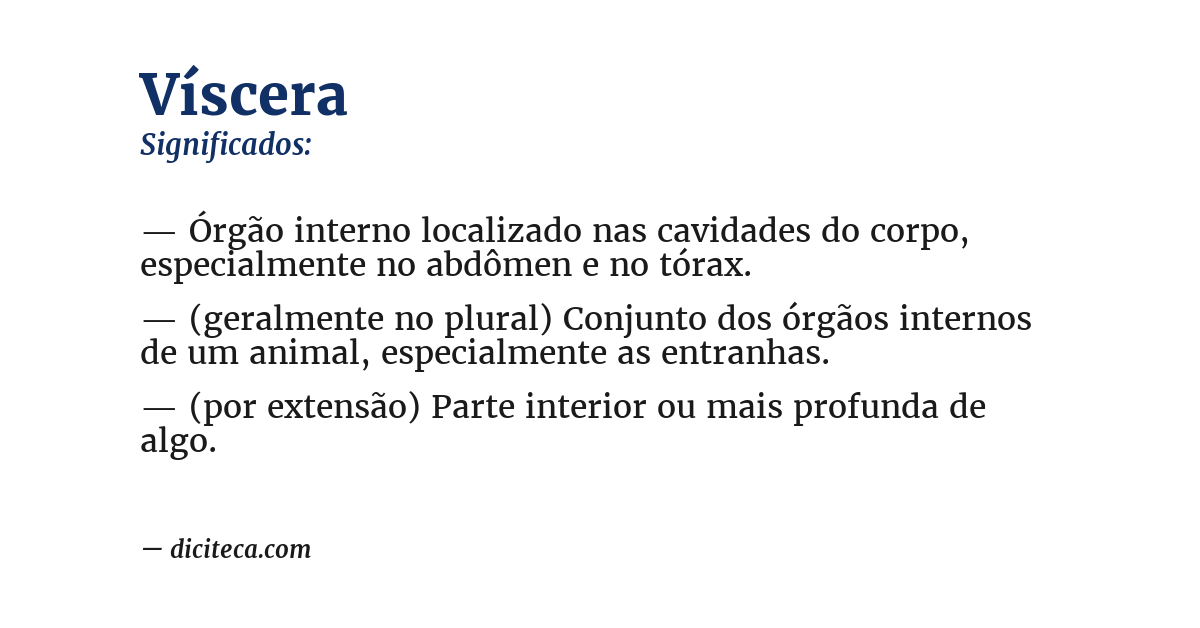 Significado de víscera
