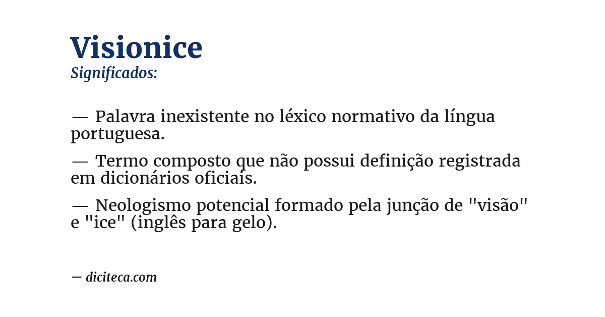 Significado de visionice