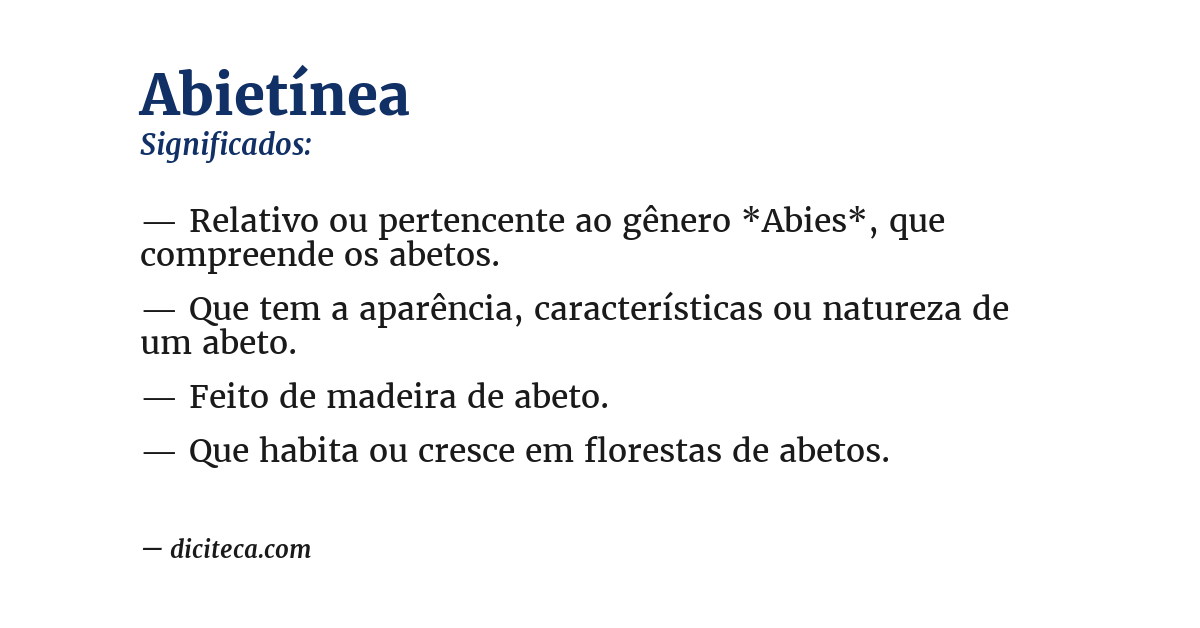 Significado de abietínea