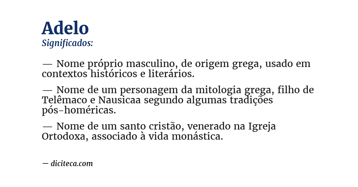 Significado de adelo