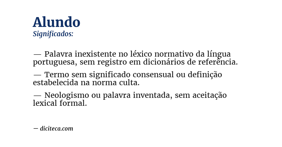 Significado de alundo
