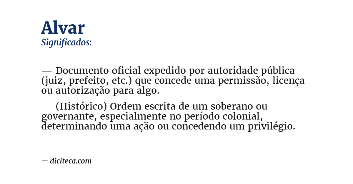 Significado de alvar