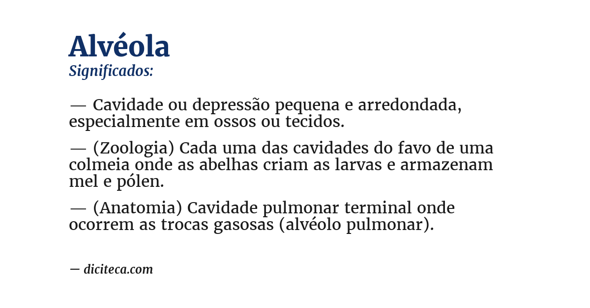 Significado de alvéola