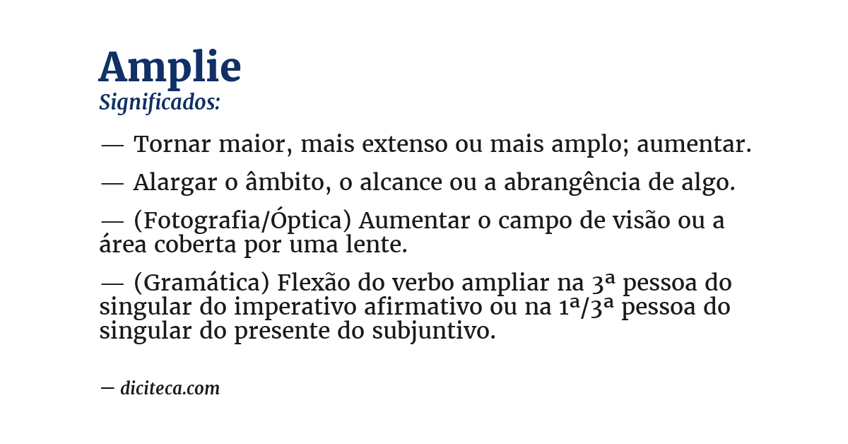 Significado de amplie