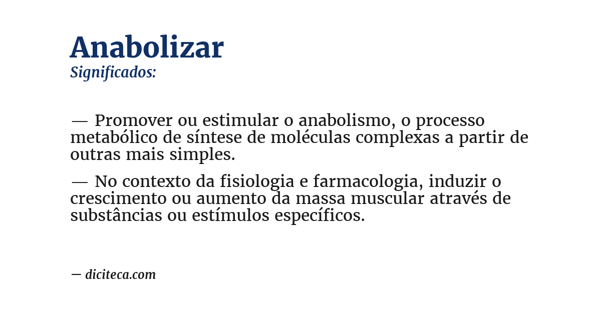 Significado de anabolizar