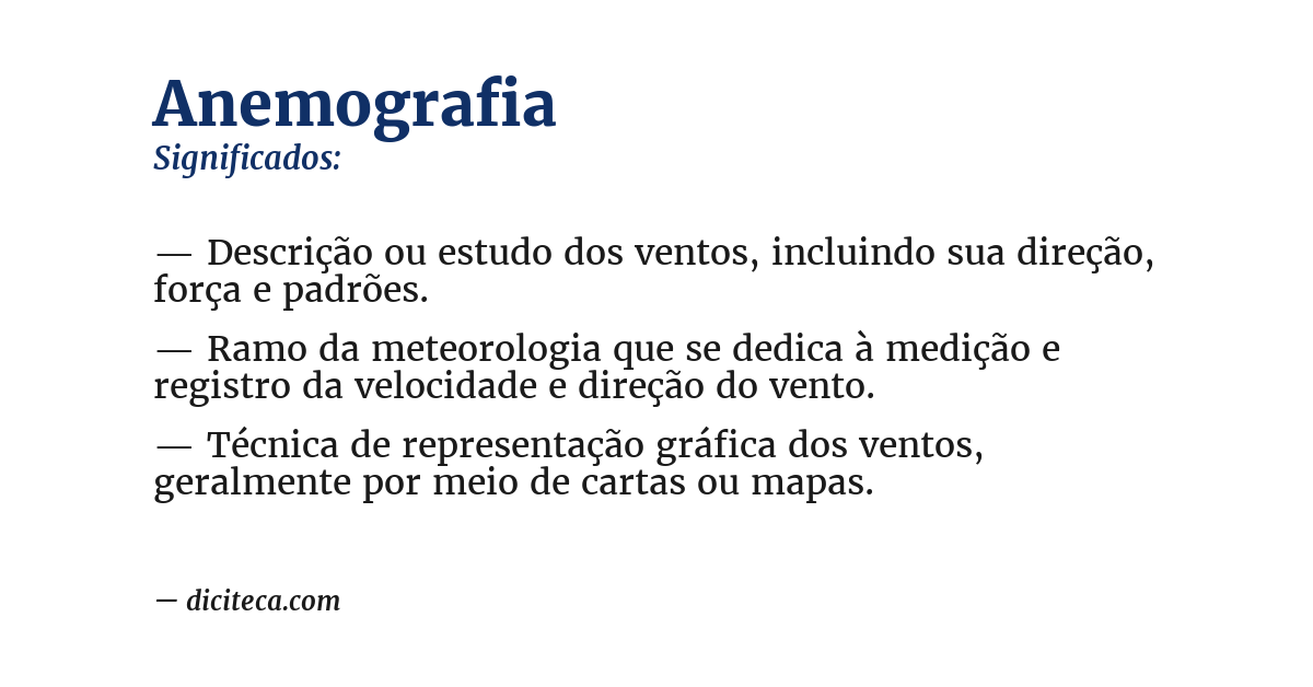 Significado de anemografia