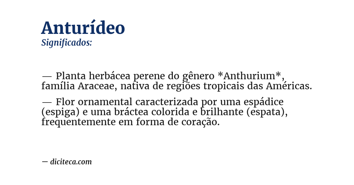Significado de anturídeo