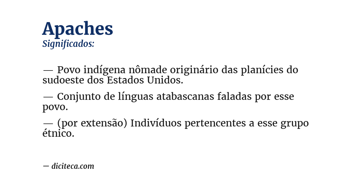 Significado de apaches