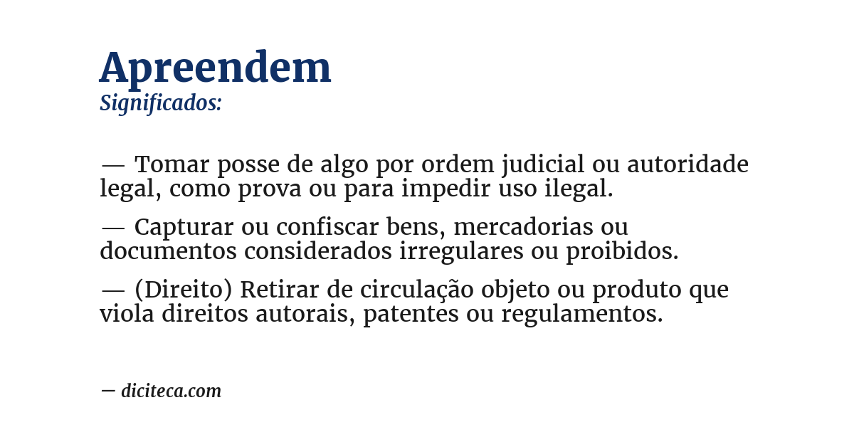 Significado de apreendem