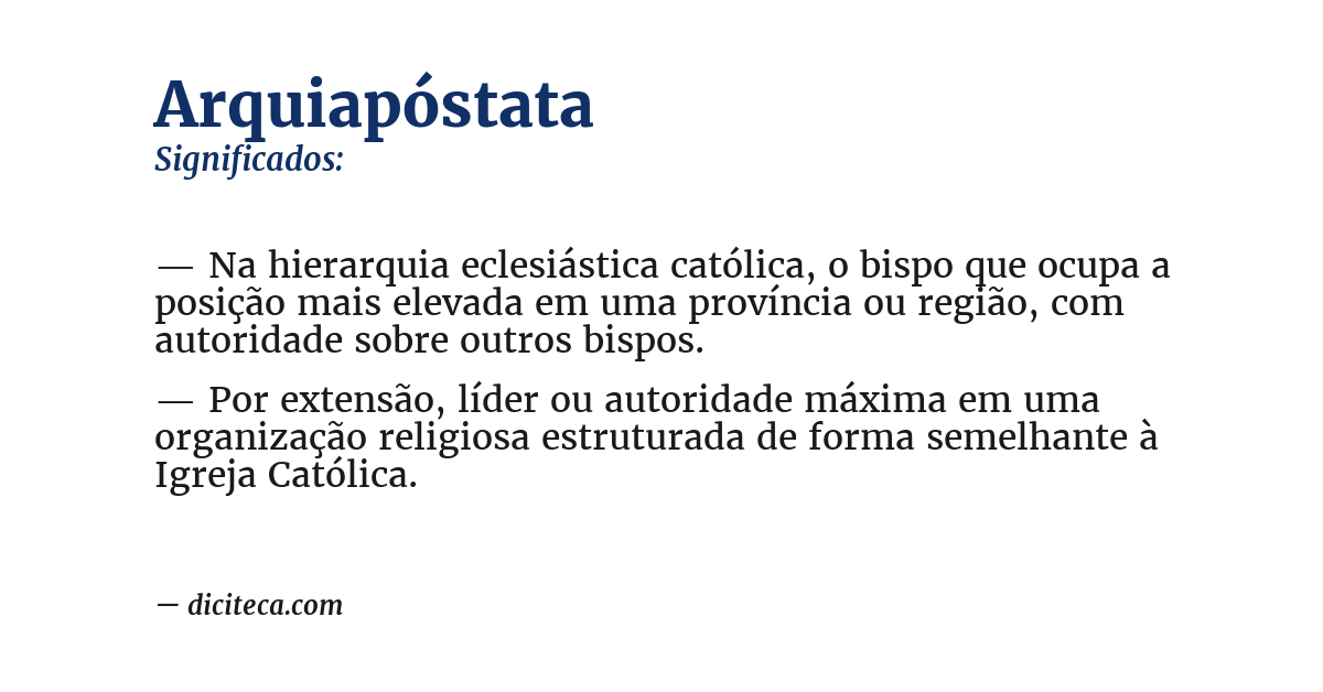 Significado de arquiapóstata