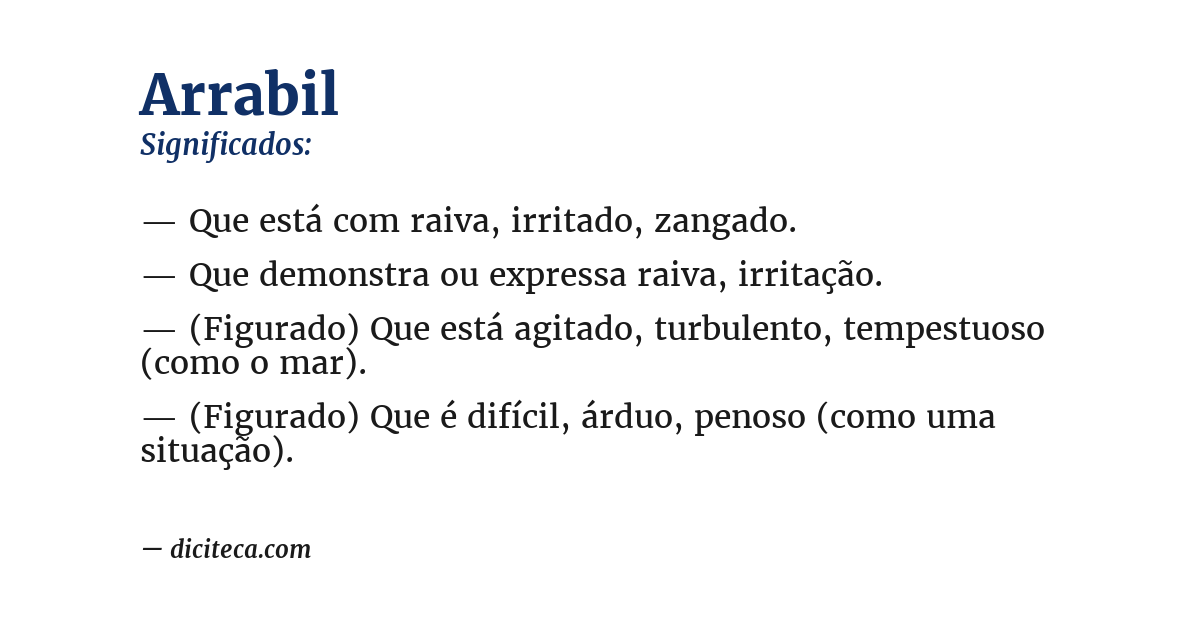 Significado de arrabil