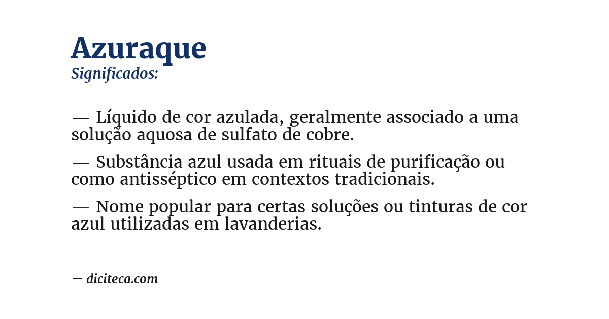 Significado de azuraque