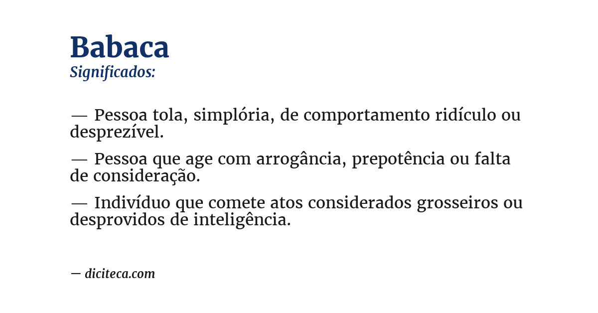 Significado de babaca