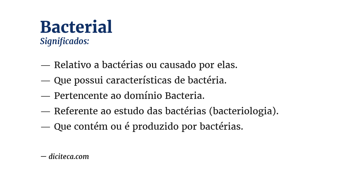 Significado de bacterial