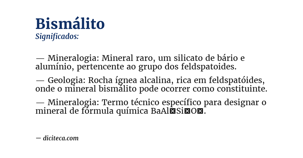 Significado de bismálito