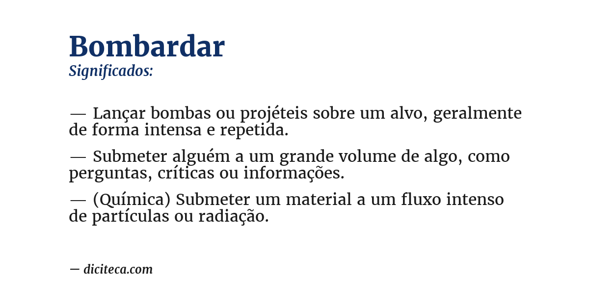 Significado de bombardar