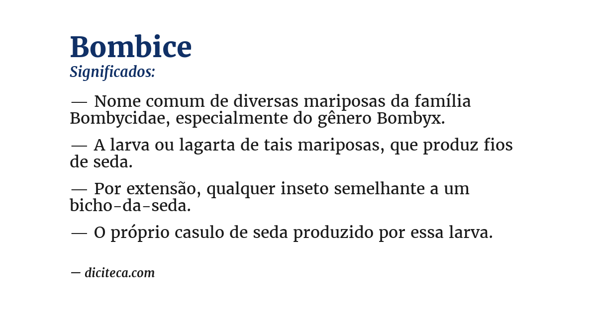 Significado de bombice