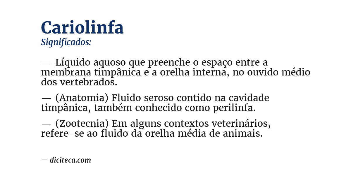 Significado de cariolinfa