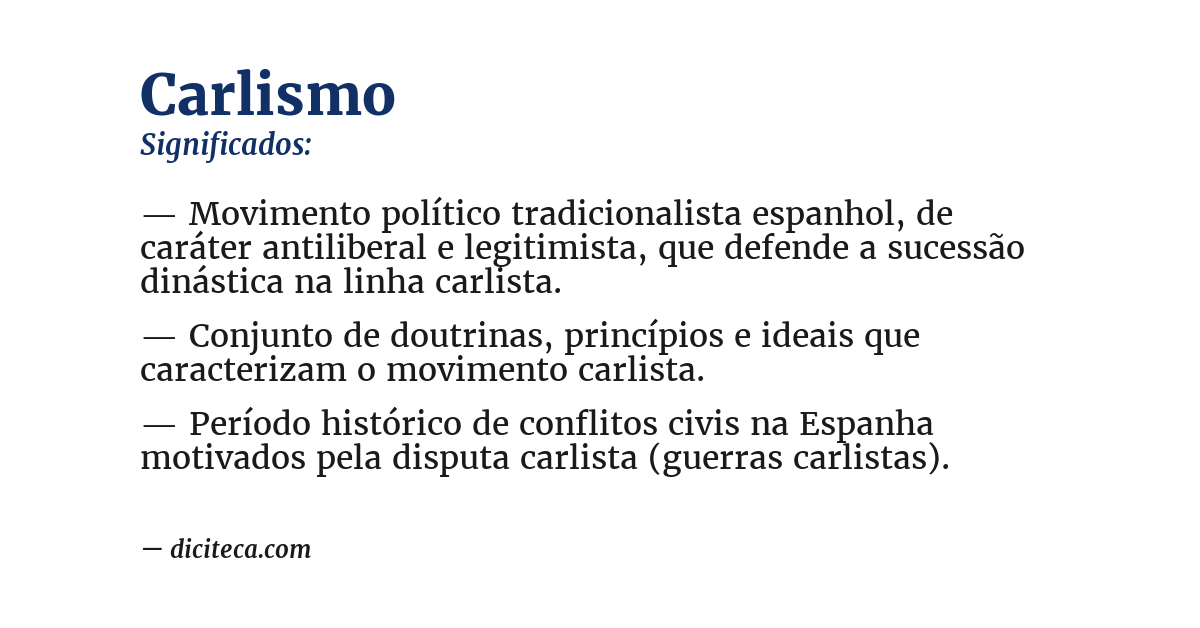 Significado de carlismo