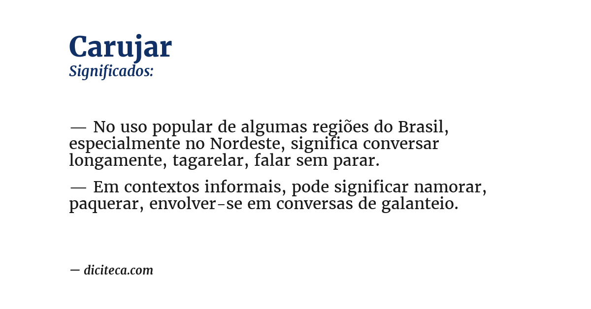 Significado de carujar