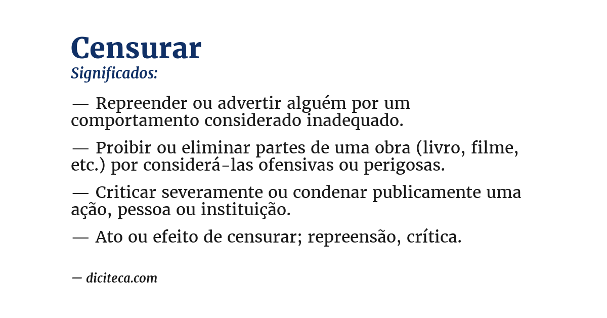 Significado de censurar