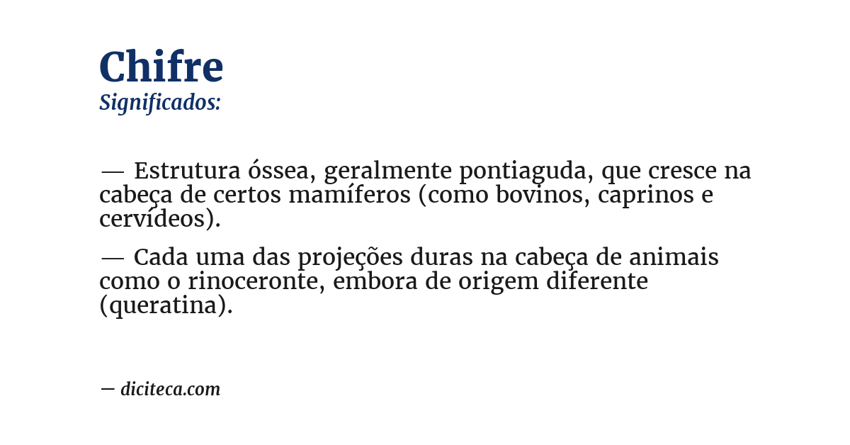 Significado de chifre
