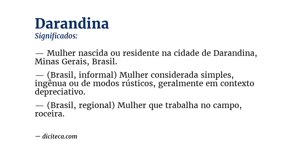 Significado de darandina