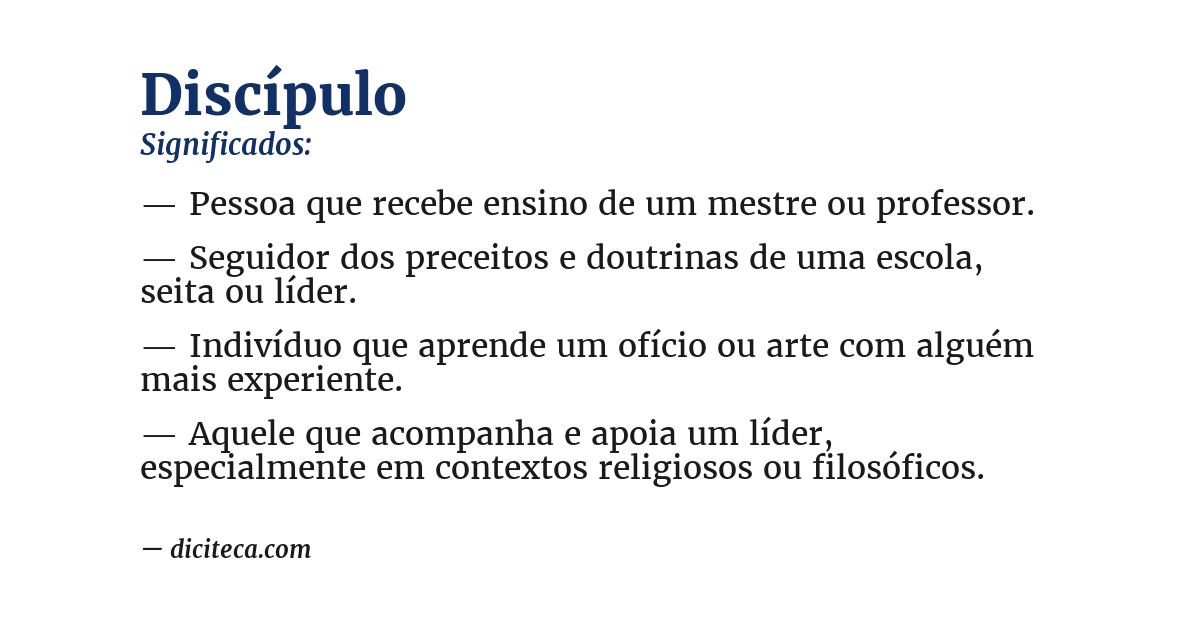 Significado de discípulo