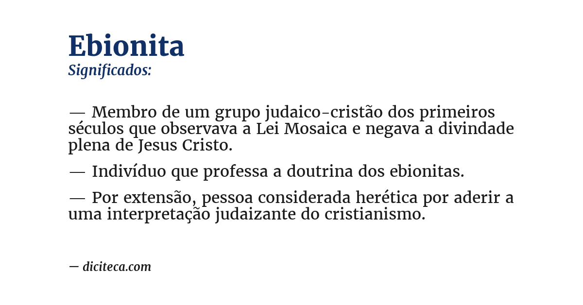 Significado de ebionita