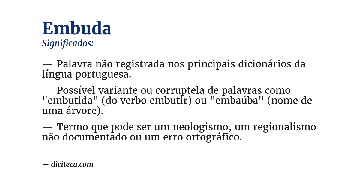Significado de embuda