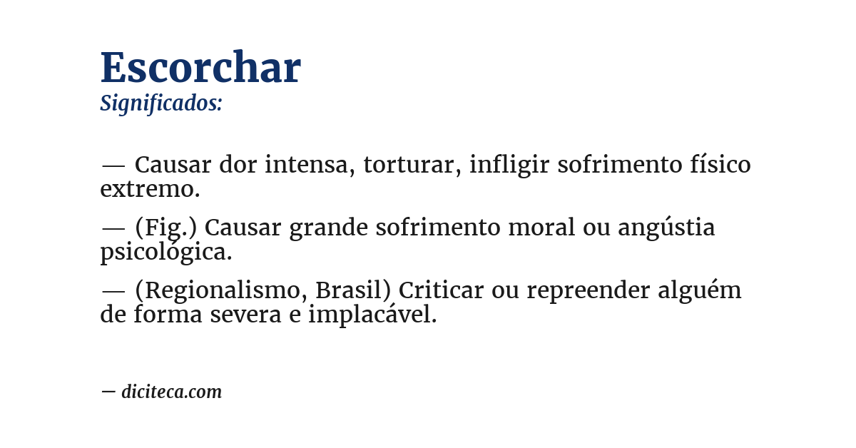 Significado de escorchar