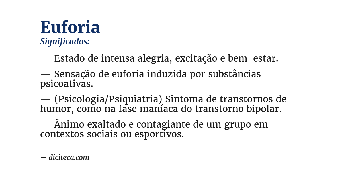 Significado de euforia