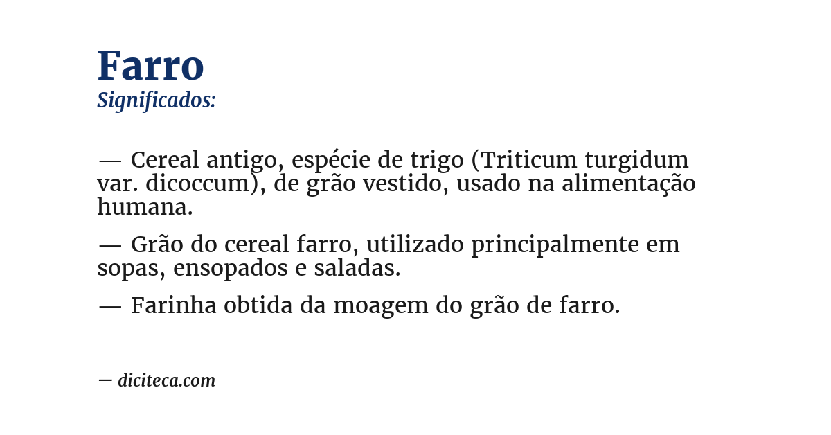 Significado de farro