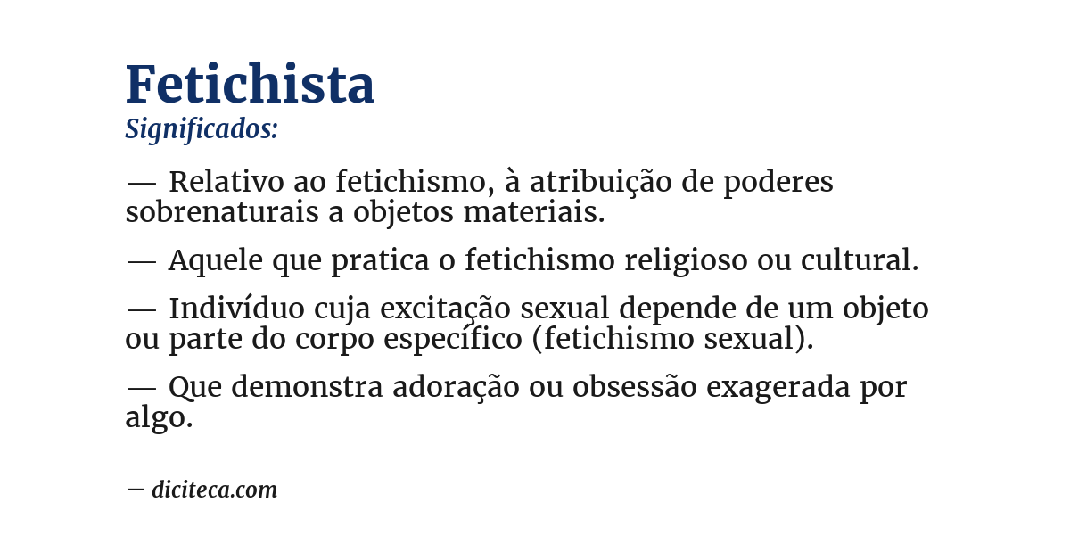 Significado de fetichista